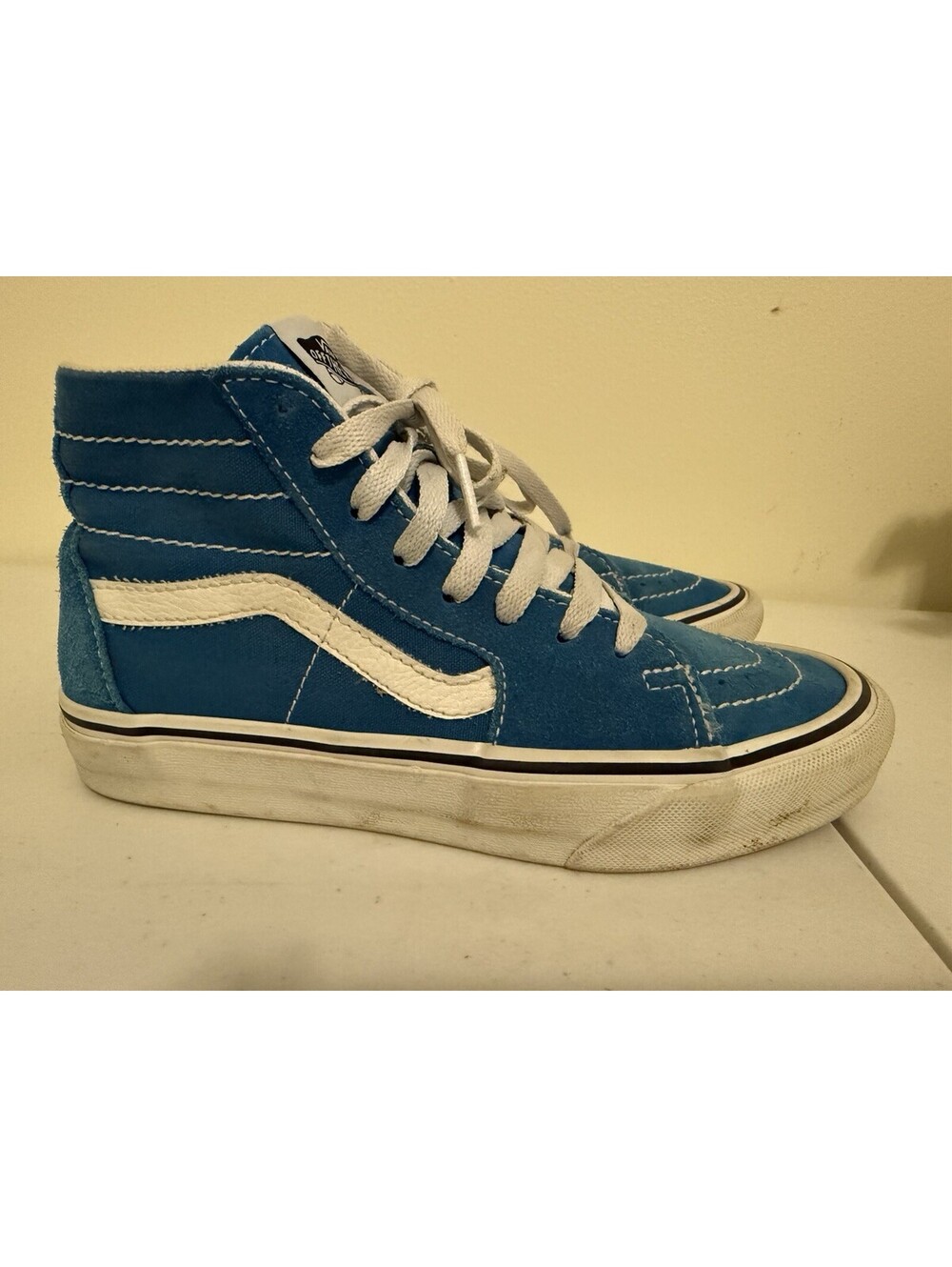 Vans high tops blue suede shoes 4.5 mens 6 women's